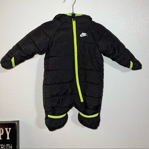 Nike Baby Boys Hooded Snowsuit Black Size 3 Months